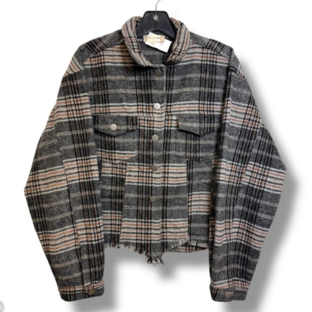 Altar’d State cropped flannel shacket